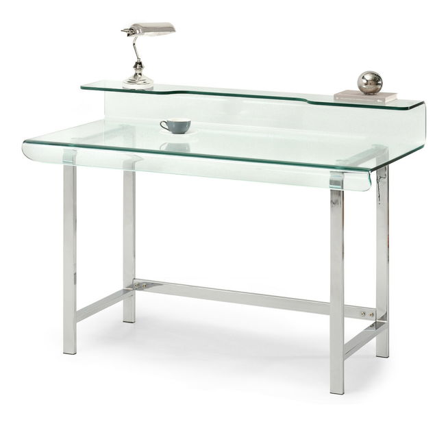 PC stol Lazuli (staklo + krom)