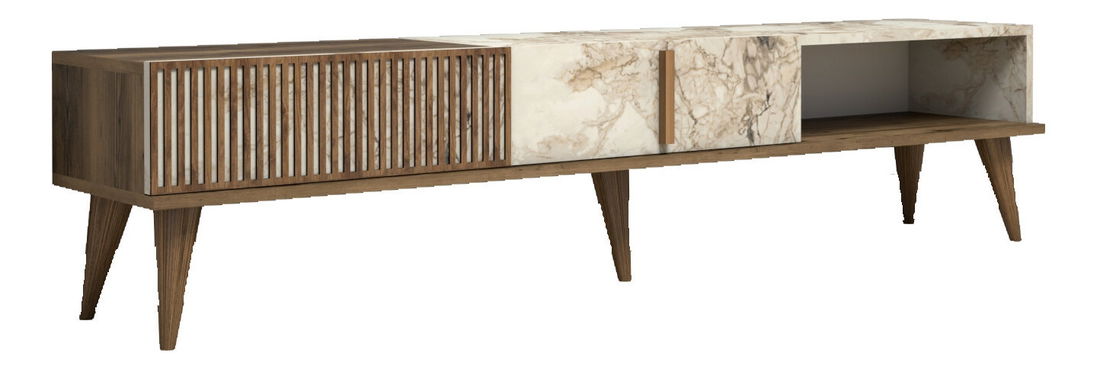 Masă TV/Dulap Millano 1 (nuc + alb)