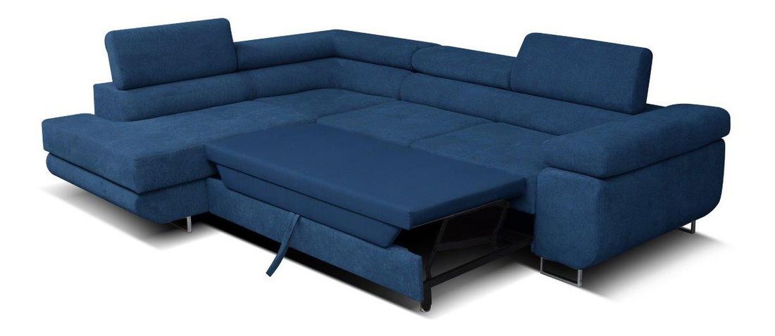 Rohová sedačka Moshe (tmavomodrá) (L)