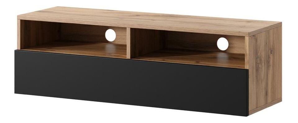 Tv szekrény/asztal Redcan 100 (fekete + wotan tölgy)