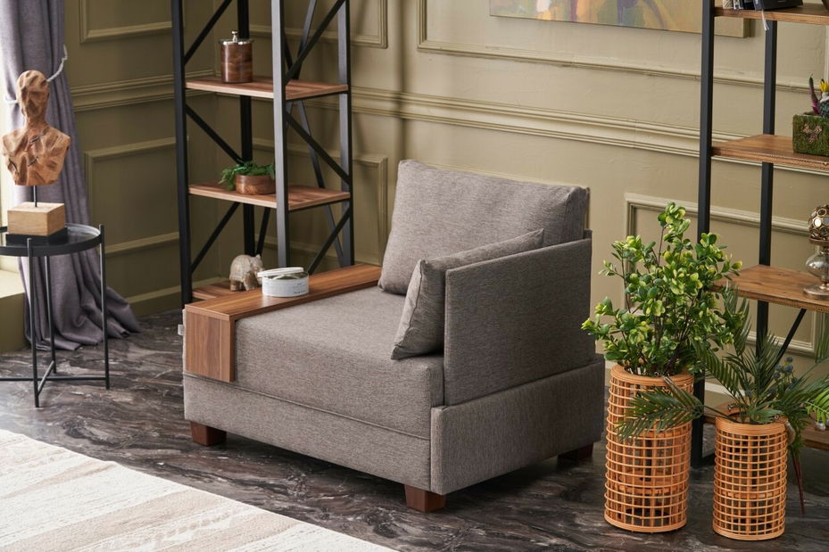 Kreslo Flaj (hnedá) (P)