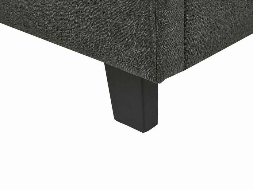 Manželská posteľ 180 cm ROLLA (s roštom) (tmavosivá)