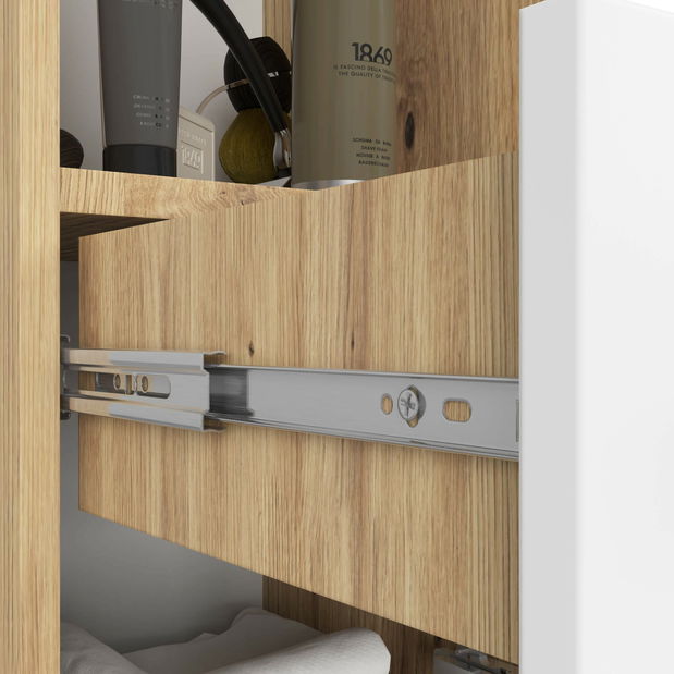 Kupaonski ormarić Fulgor 2D 1SZ 1W (hrast artisan + bijela)