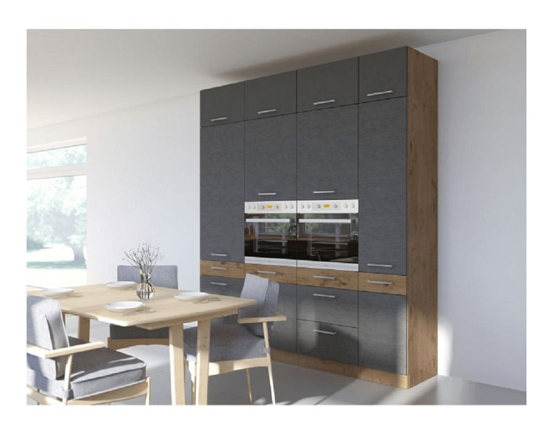 Vratašca za perilicu posuđa 713x446 Velaga (siva mat + hrast lancelot)