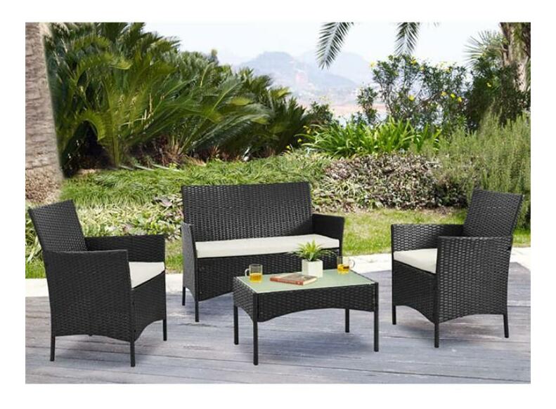 Mobilier de grădină Radstock 1+2+1 (ratan artificial)