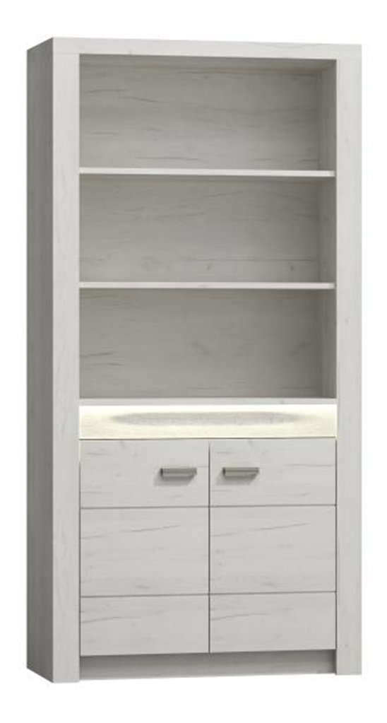 Könyvespolc Infinity 05 (Fehér kőris)