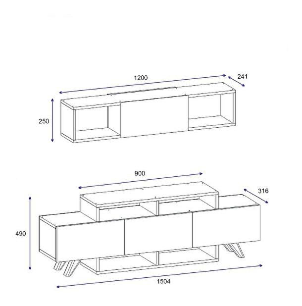 Mobilier living Duvabu (antracit) 