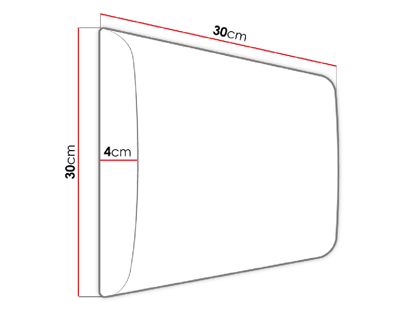 Panou de perete tapițat Pazara 30x30 (piele ecologică soft 011 (Negru)