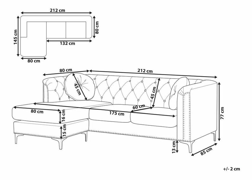 Colțar de grădină FLUNNA (gri) (S)