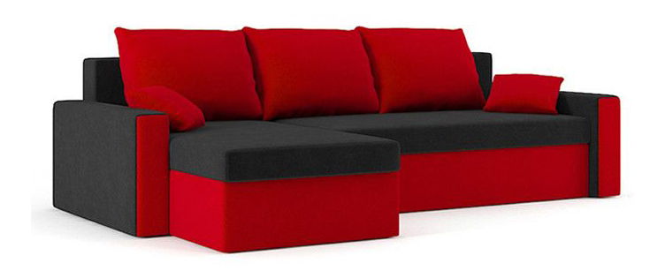 Colțar Zahara (negru + roșu)