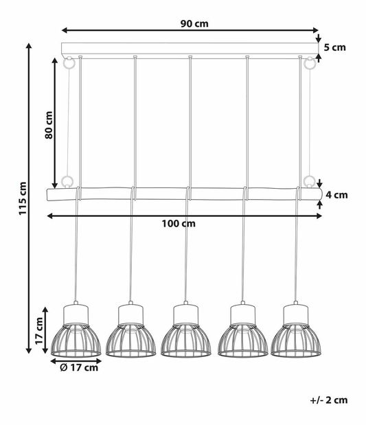 Lustră Ved (lemn deschis) 
