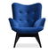 Fotoliu relax Florentino (albastru închis + negru)