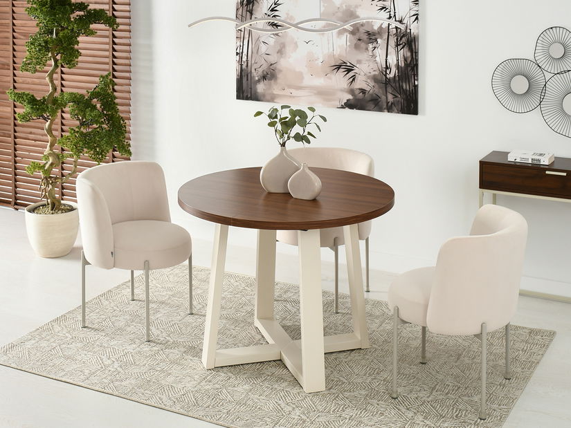 Jedálenský stôl Aceptar (krémová)