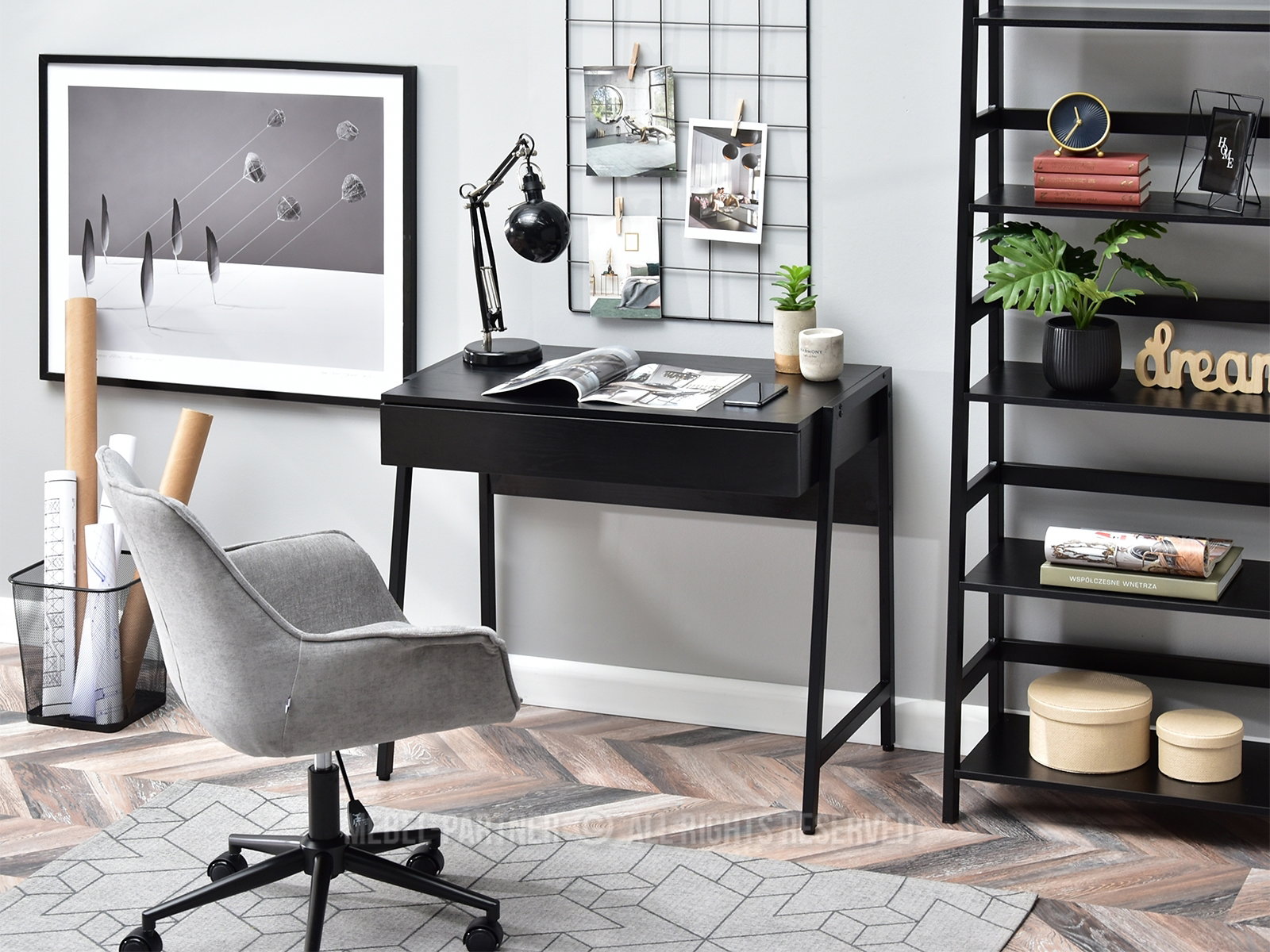 PC asztal Norway (fekete)