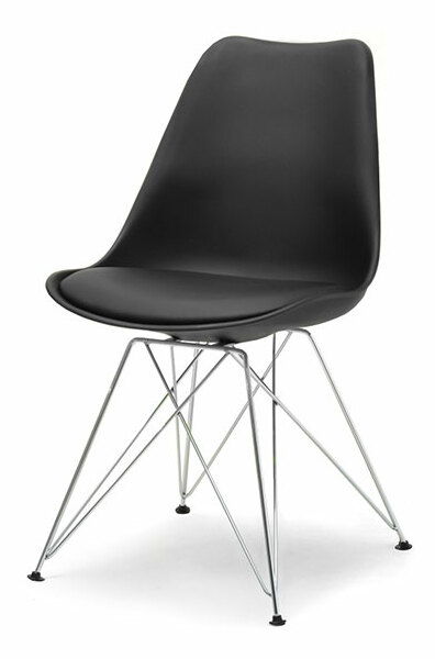 Szék Large Rod (fekete + króm)