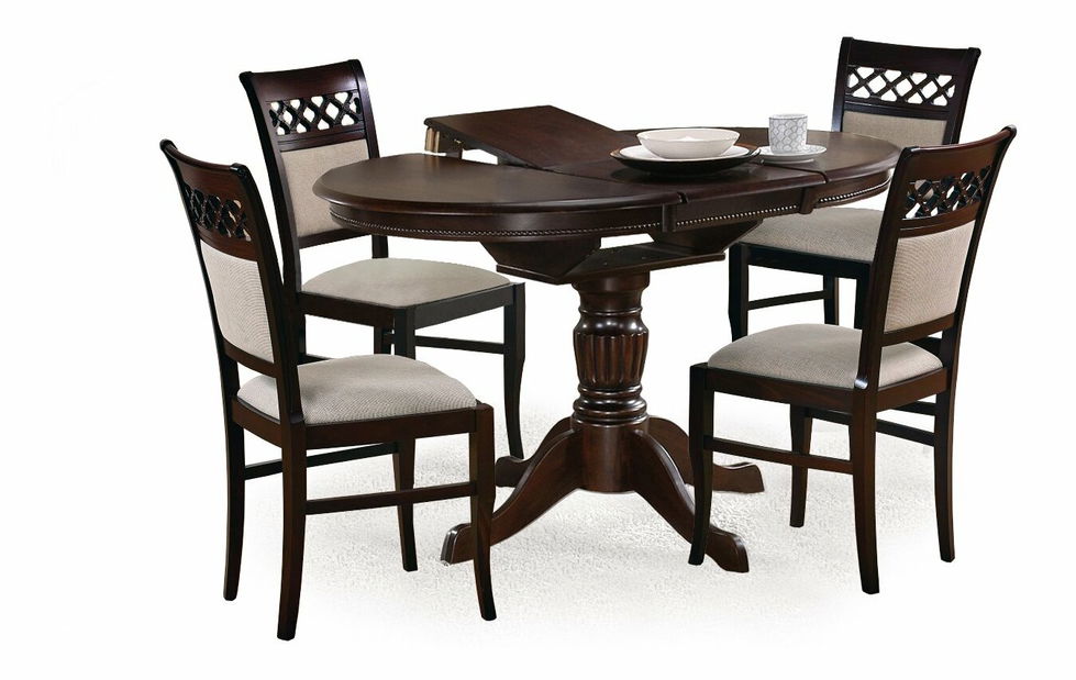 Masă de sufragerie Ferrara (pentru 4 persoane) (nuc închis)