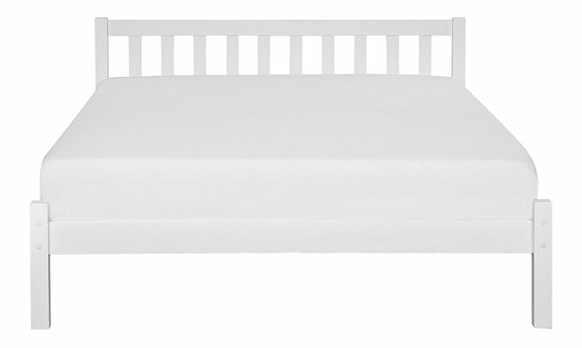 Manželská posteľ 140 cm FLORAL (biela) (s roštom)