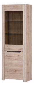Vitrina Dessum 01 (hrast sanremo + smeđa)