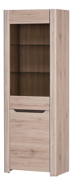 Vitrină Dessum 01 (stejar sanremo + maro)