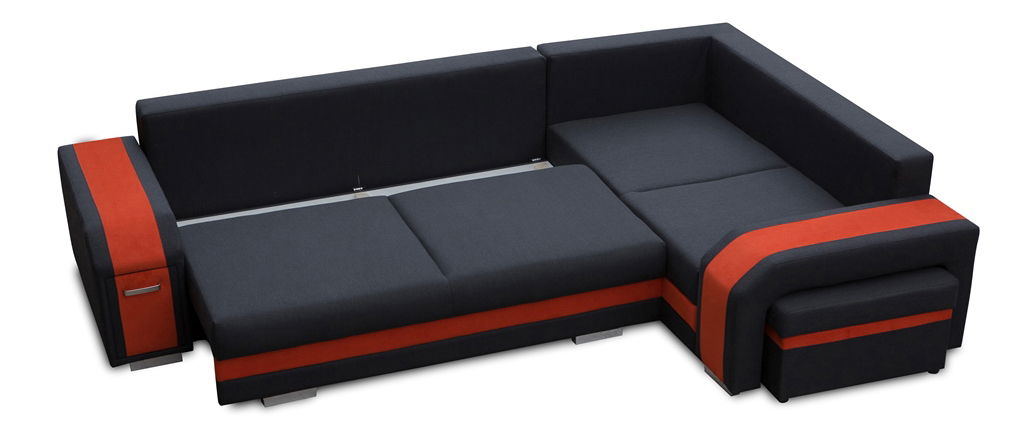 Kutna garnitura Asperata (crna + bijela) (D) 