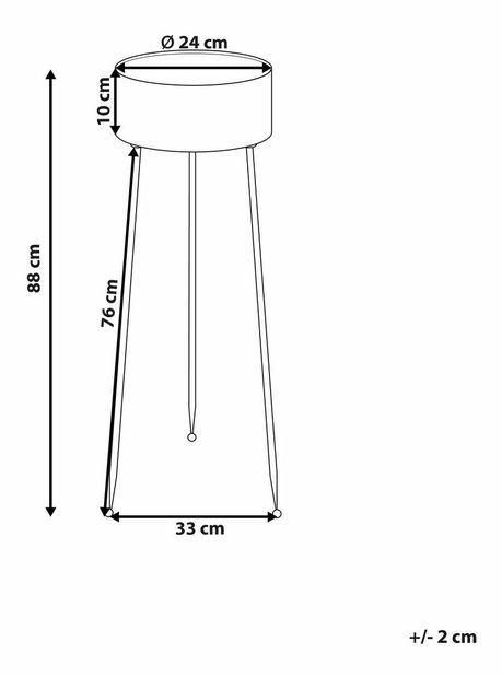 Virágtartó állvány Leiva (fekete)