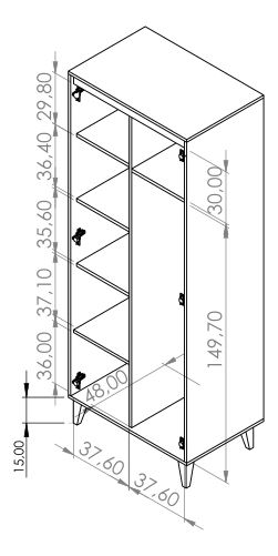 Šatníková skriňa Ovio SZ2D (biela matná + dub san remo jasný)