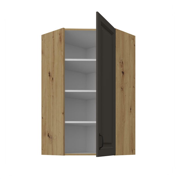 Horná rohová kuchynská skrinka Sheila 60 60 GN 108 1F 45 (korpus: dub artisan + front: grafit)