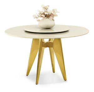 Jedálenský stôl Aerosoles (béžová + zlatá)