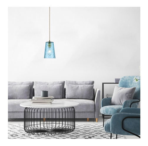 Viseća svjetiljka Asisite (zlatna + plava)