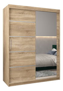 Ruhásszekrény 180 cm tükörrel Verika 2 180 (szonoma tölgy)