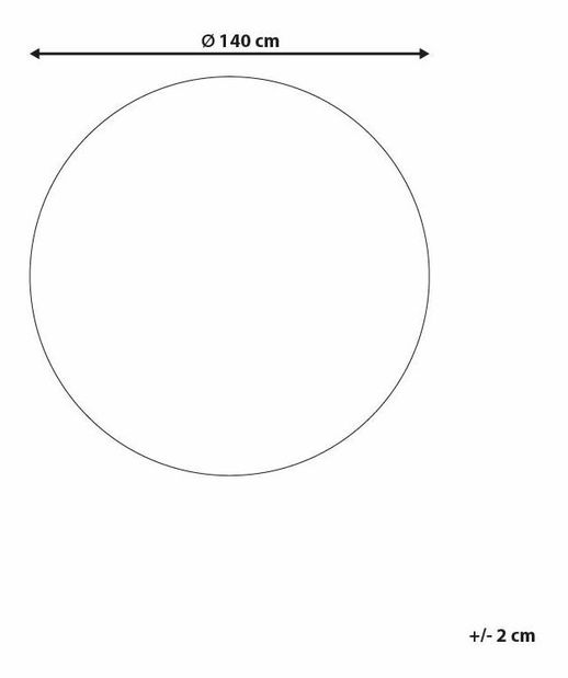 Koberec 140x140 cm GARI II (tmavosivá)