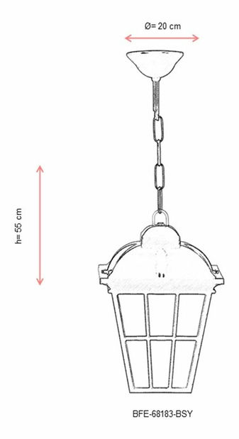 Lustră de exterior Bruce (Negru)