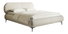 Franciaágy 160 cm Octave 160 (ágyráccsal) (tárolóhellyel) (világos bézs + fekete)