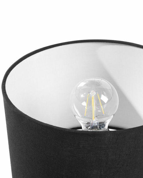 Stolná lampa TARON (PC látka) (čierna)