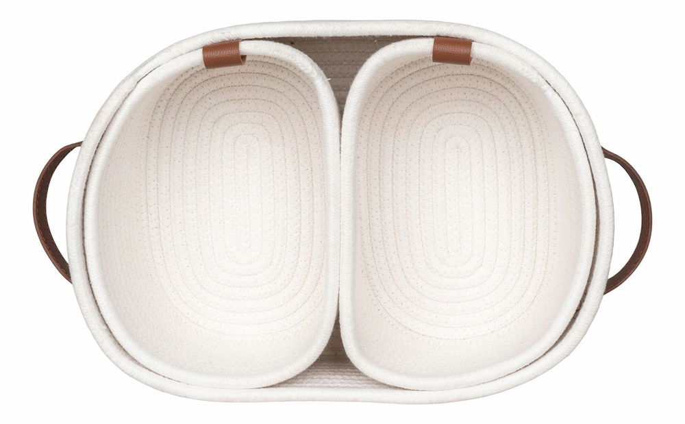 Set 3 ks košíkov Jovelia (biela)