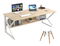 Písací stolík Torcor 100 (dub prírodný + biela)