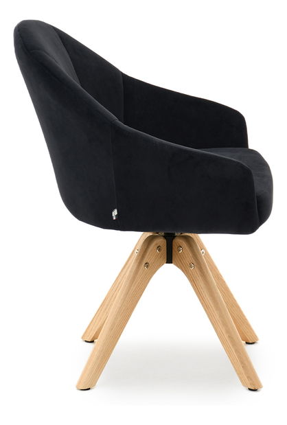 Jedálenská stolička Destete (čierna + dub)