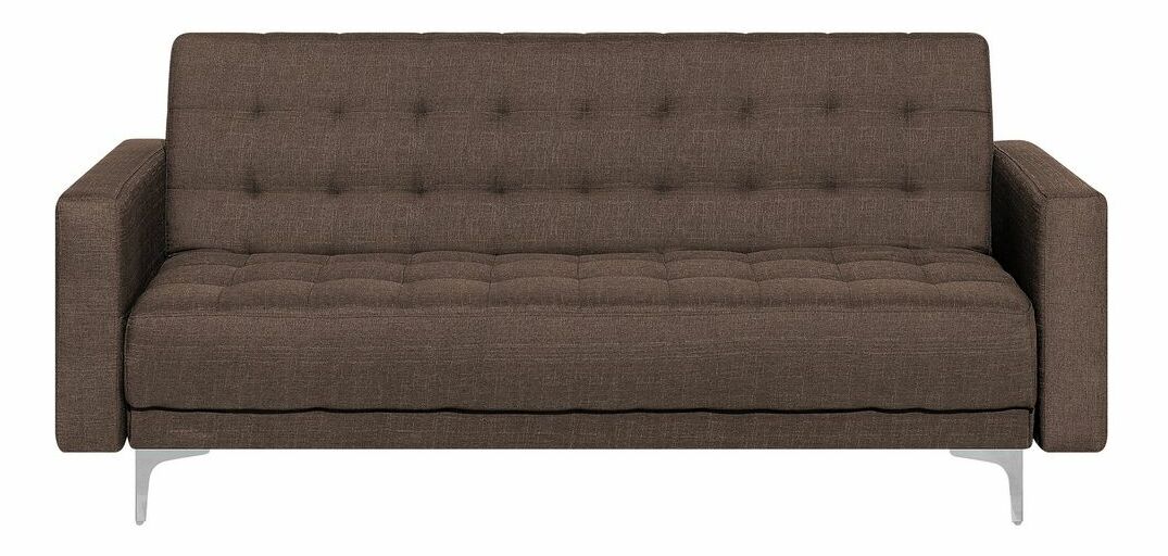 Pohovka trojsedačka ABERLADY (textil) (tmavohnedá)