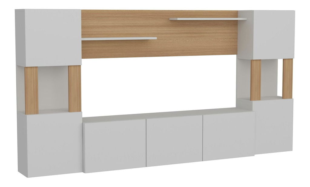 Set za dnevni boravak Loreena (bijela + teak)