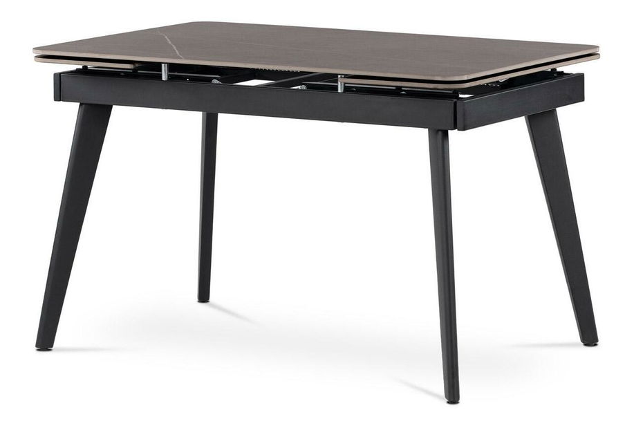 Masă sufragerie extensibilă Hildebranda (gri marmură) (pentru 4-6 persoane)