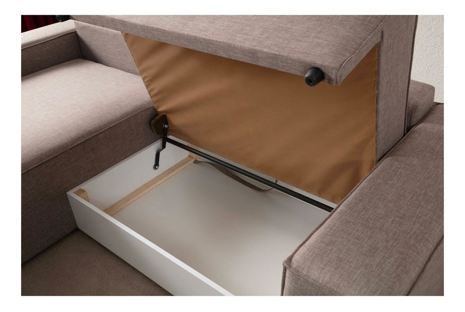 Sarokkanapé Pirlofenzza (tárolóhellyel) (B) (barna)