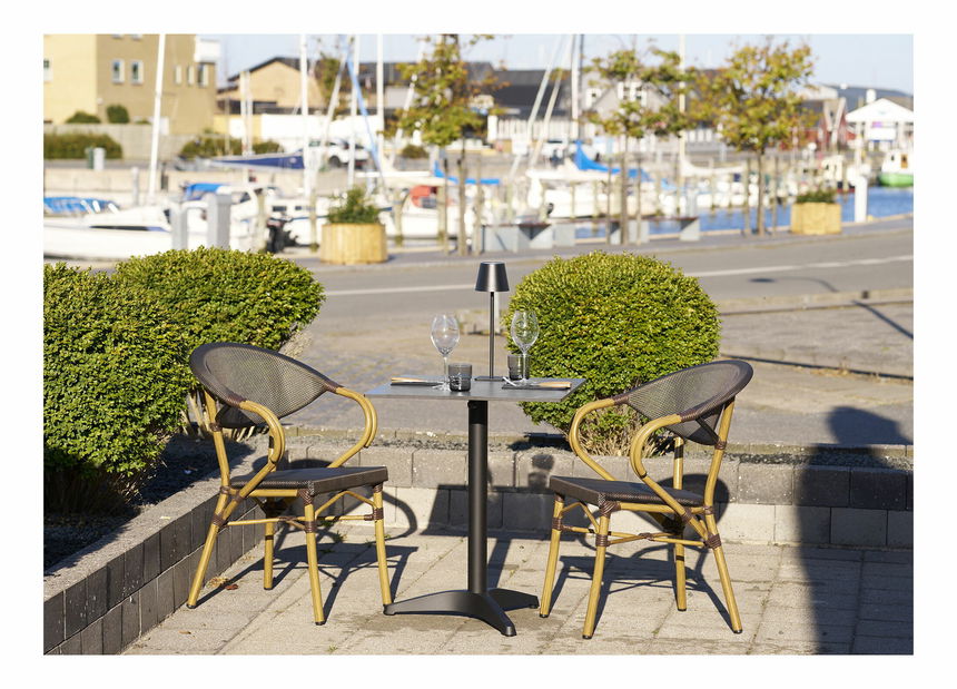 Bistro stôl Bsamira 3 (sivá + čierna)