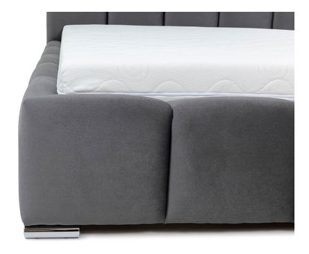 Manželská posteľ 160 cm Leskana (čierna) (s roštom) (s úl. priestorom)