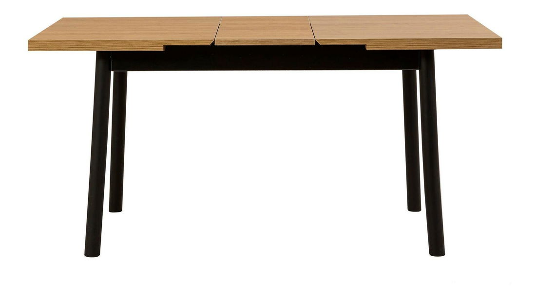 Set mobilier sufragerie Duvasa 23 (negru) (pentru 4 persoane)