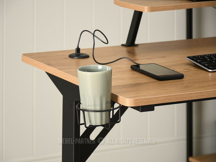 Masă PC Matts 115 (stejar + negru)