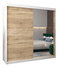 Dulap de haine 200 cm Toki 2 (alb mat + stejar sonoma)