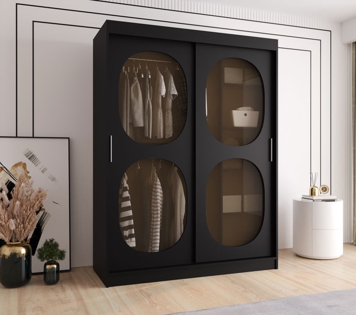 Dulap de haine 150 cm Boomer 2 (Negru)