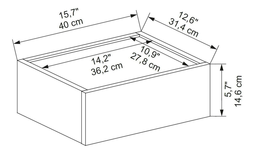 Nástenná polica Luminus (orech)