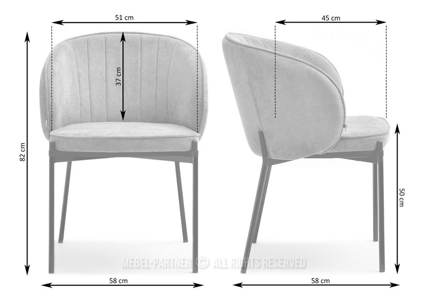 Blagovaonska stolica Finalizaba (bež + crna)