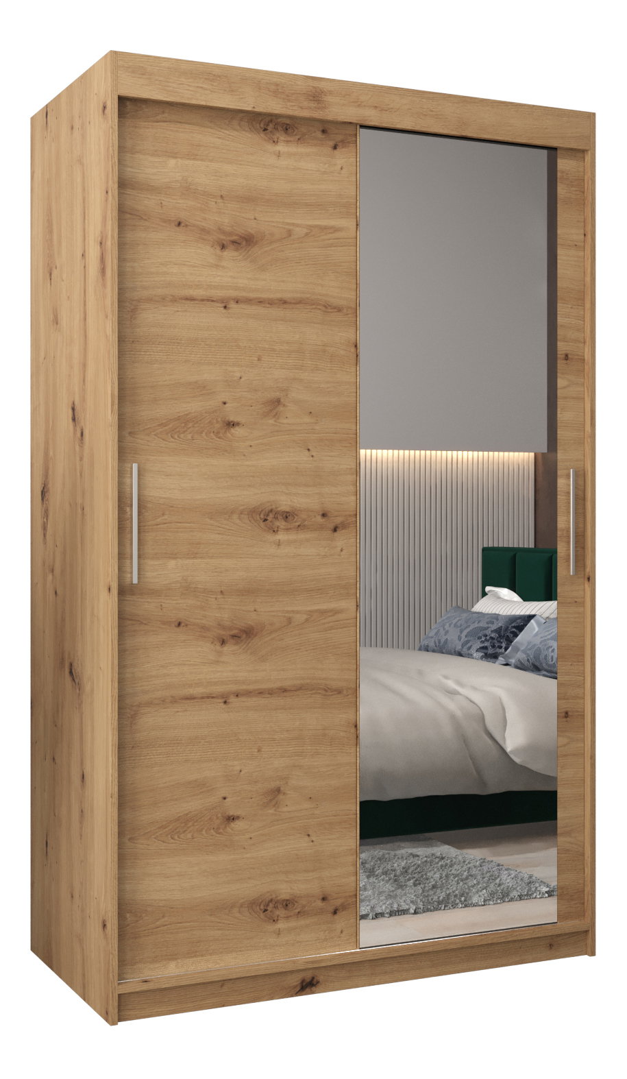 Šatníková skriňa 120 cm Toki 2 (Dub artisan + Dub artisan)